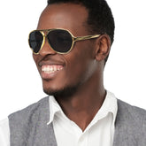 Gold Aviator Sunglasses